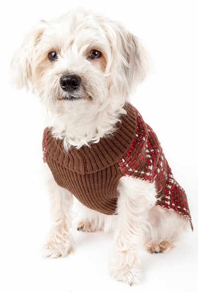 Shop Pet Life Vintage Symphony Static Fashion Knitted Designer Dog Sweater In Multi