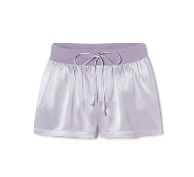 Shop Pj Harlow Mikel Satin Shorts In Lavender In Purple