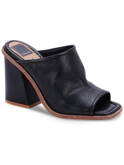 Shop Dolce Vita Mavise Womens Leather Peep Toe Block Heel In Multi
