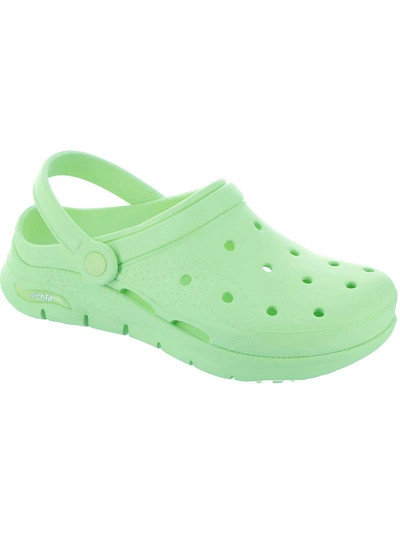 Shop Skechers Arch Fit-it's A Fit Womens Comfort Insole Slip On Clogs In Green