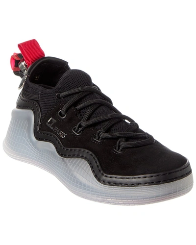 Shop Christian Louboutin Arpoador Suede Sneaker In Black