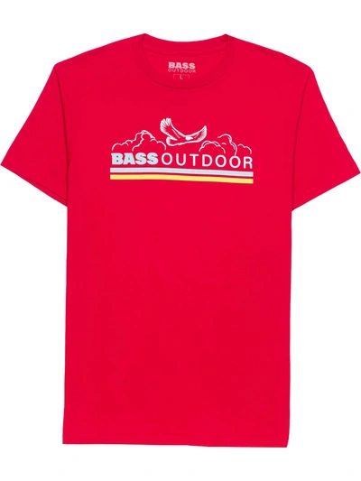 Shop Bass Outdoor Mens Cotton Logo Graphic T-shirt In Red