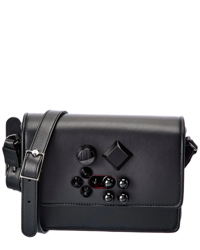 Shop Christian Louboutin Carasky Leather Crossbody In Black