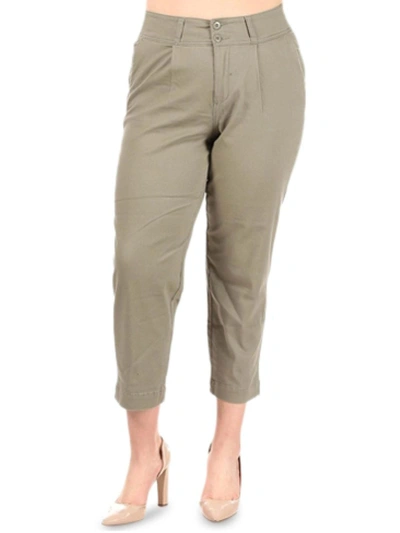 Shop Celebrity Pink Womens High Rise Knit Cropped Pants In Beige