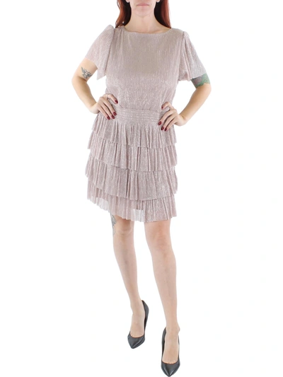 Shop Msk Womens Tiered Mini Fit & Flare Dress In Multi