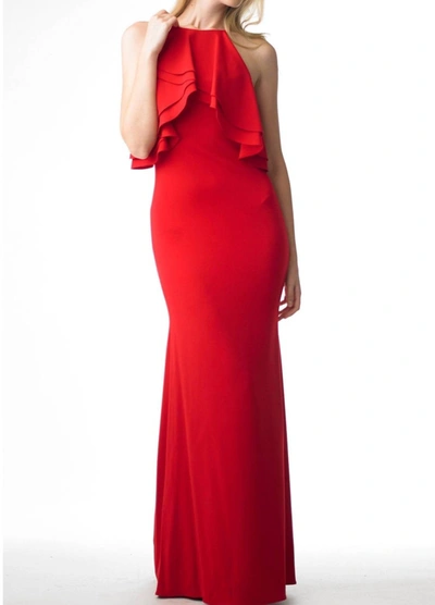 Shop Issue New York Magnificent Long Dress In Red
