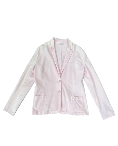 Shop Rossopuro Women's Knit Peak Lapel Blazer In Pink