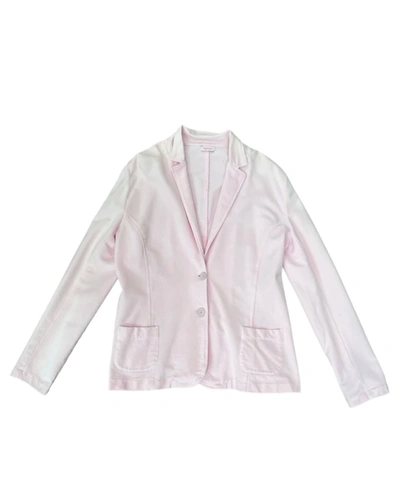 Rossopuro Women's Knit Peak Lapel Blazer In Pink In Pink