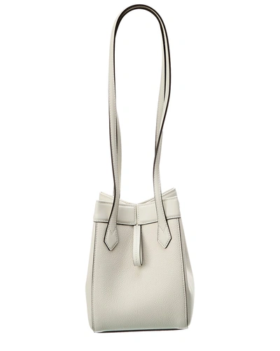Shop Fendi Origami Mini Leather Shoulder Bag In White