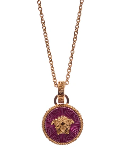 Shop Versace La Medusa Pendant Necklace In Gold