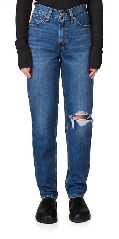 Shop Levi's '80s Mom Jeans In Destructed Medium Indigo In Multi