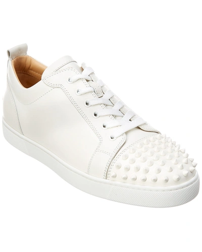 Shop Christian Louboutin Louis Junior Leather Sneaker In White