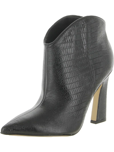 Shop Marc Fisher Ltd Masina Womens Pull On Leather Booties In Black