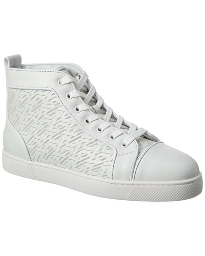 Shop Christian Louboutin Louis Leather Sneaker In White