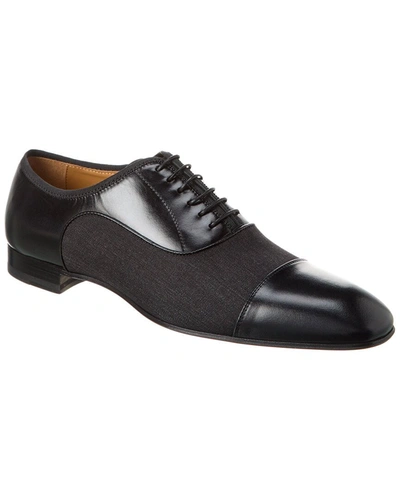 Shop Christian Louboutin Greggo Wool & Leather Oxford In Black