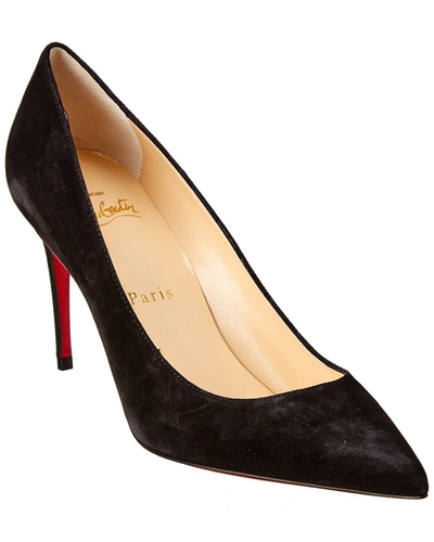 Shop Christian Louboutin Kate 85 Suede Pump In Black
