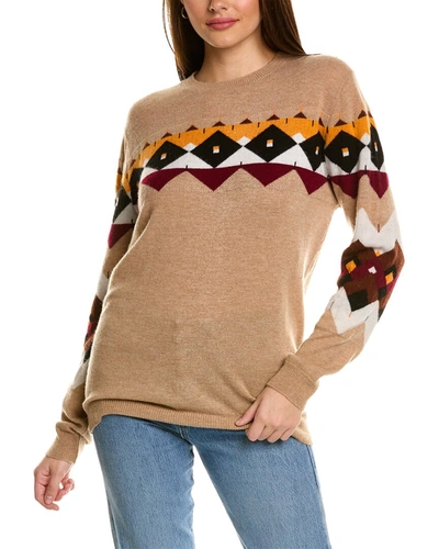 Shop Scott & Scott London Fifi Wool & Cashmere-blend Tunic Sweater In Brown