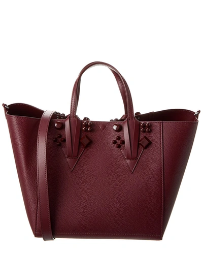 Shop Christian Louboutin Cabachic Small Leather Tote In Red