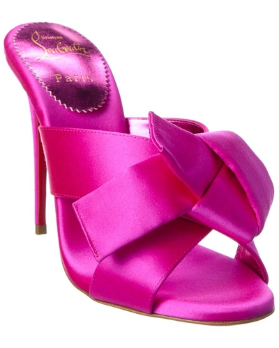 Shop Christian Louboutin Matricia 100 Satin Sandal In Pink