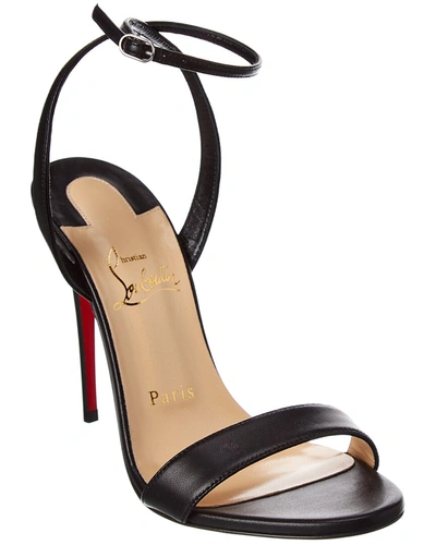 Christian Louboutin Loubi Queen Ankle Strap Sandal In Black
