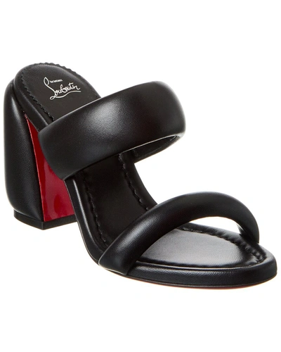 Shop Christian Louboutin Inflama Sab 85 Leather Sandal In Black