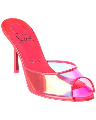 Shop Christian Louboutin Me Dolly 85 Vinyl & Patent Sandal In Pink