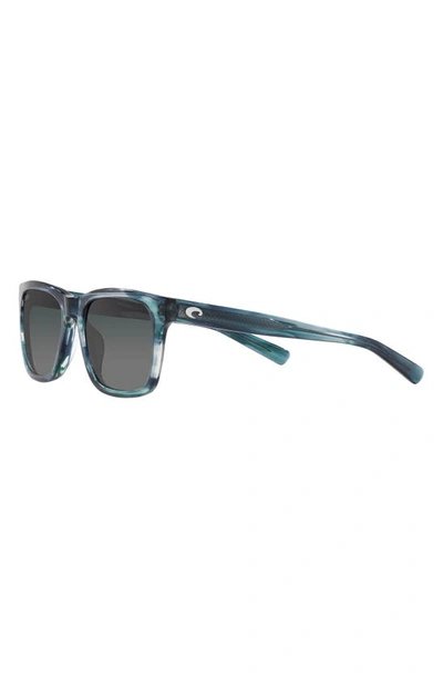 Costa Del Mar Tybee 55mm Gradient Polarized Rectangle Sunglasses In Grey Gradient
