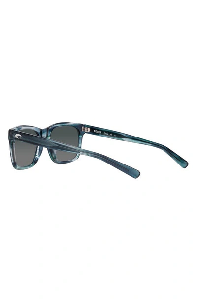 Costa Del Mar Tybee 55mm Gradient Polarized Rectangle Sunglasses In Grey Gradient