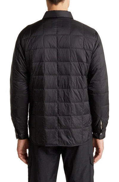 Shop Taion Quilted Down Shirt Jacket In Black