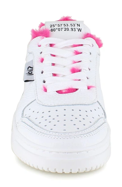 Shop Ziginy Zigi Rutila Faux Fur Lined Platform Sneaker In White Fuchsia