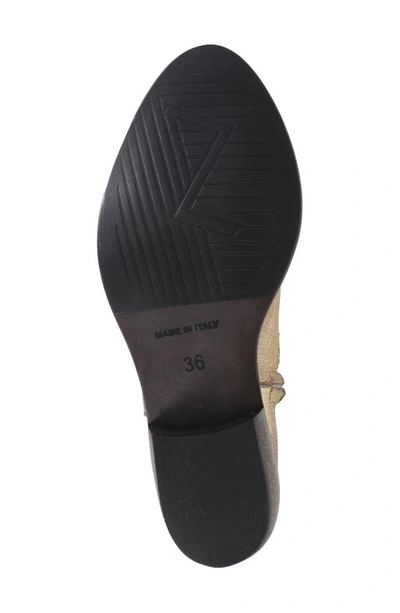 Ziginy Helisent Water Resistant Western Boot In Gold Leather