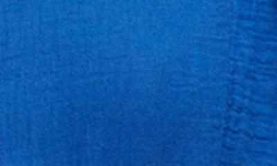 Mango Button Textured Jumpsuit Blue In Blue