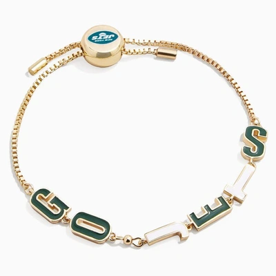 Shop Baublebar New York Jets Slogan Pull-tie Bracelet In Gold