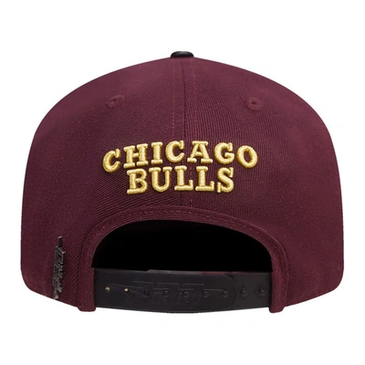 Shop Pro Standard Maroon/black Chicago Bulls Gold Rush 2-tone Snapback Hat