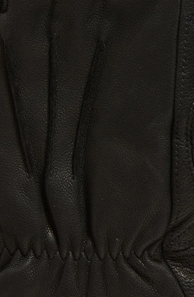 Shop Ugg 3 Point Leather Gloves In Black