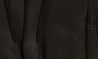 Shop Ugg 3 Point Leather Gloves In Black