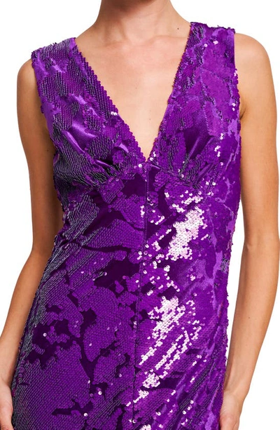 Shop Ciebon Penny Sleeveless Sequin Cocktail Dress In Purple