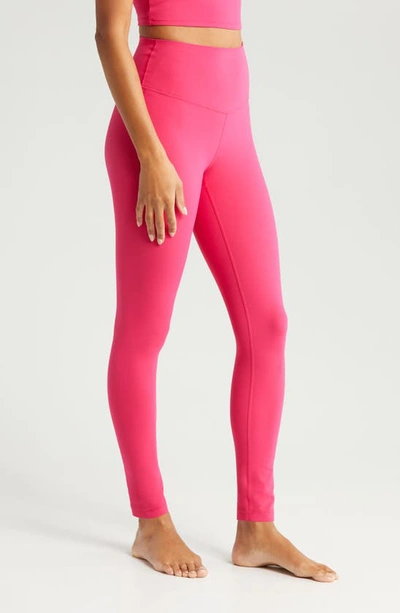 Shop Zella Studio Luxe High Waist 7/8 Leggings In Pink Bright