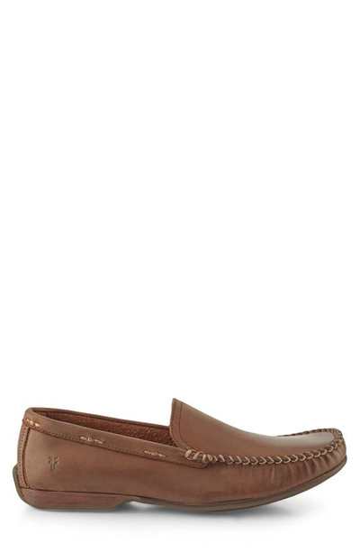 Shop Frye Lewis Venetian Driving Loafer In Tan