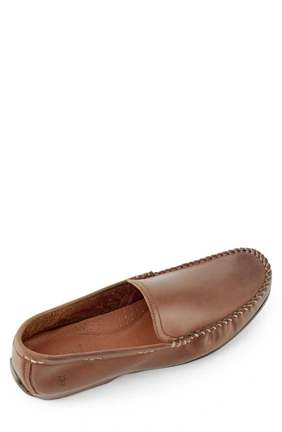 Shop Frye Lewis Venetian Driving Loafer In Tan