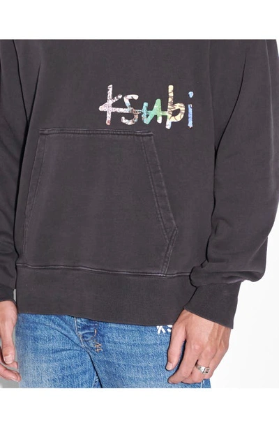 Shop Ksubi Kulture Kash Cotton Graphic Hoodie In Black