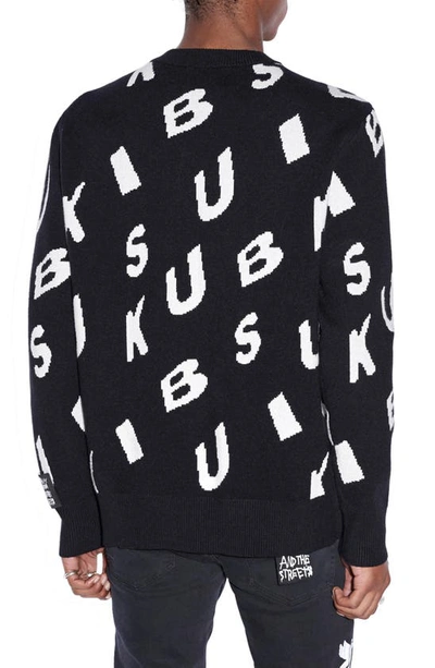 Shop Ksubi Letters Crewneck Sweater In Black