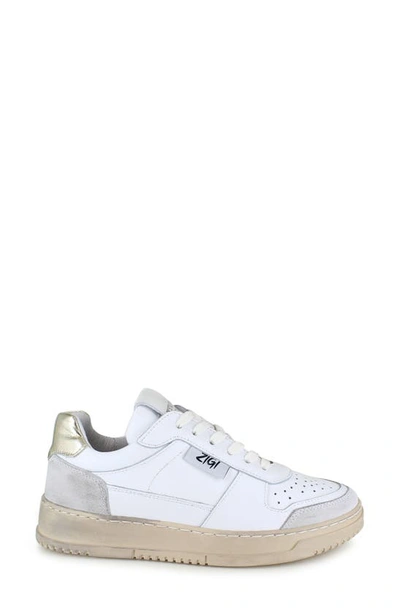 Ziginy Senta Water Resistant Sneaker In White Leather
