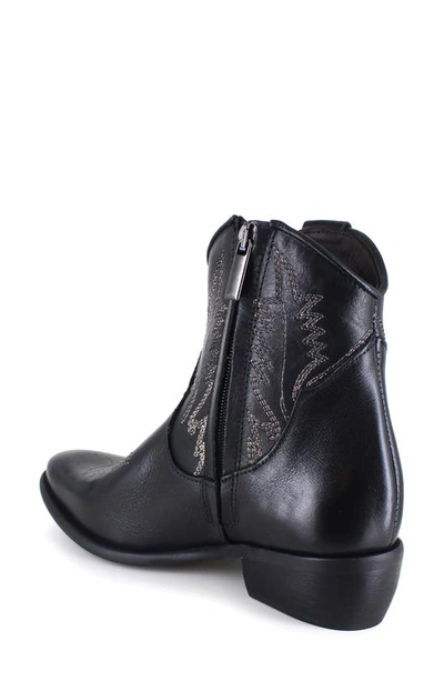 Ziginy Everith Western Boot In Black Leather
