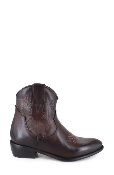 Ziginy Everith Western Boot In Brown Leather