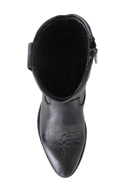 Ziginy Everith Western Boot In Black Leather