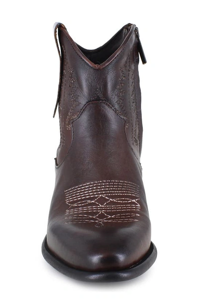Ziginy Everith Western Boot In Brown Leather