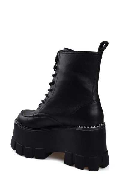 Ziginy Jossi Platform Bootie In Black Leather