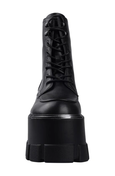 Ziginy Jossi Platform Bootie In Black Leather