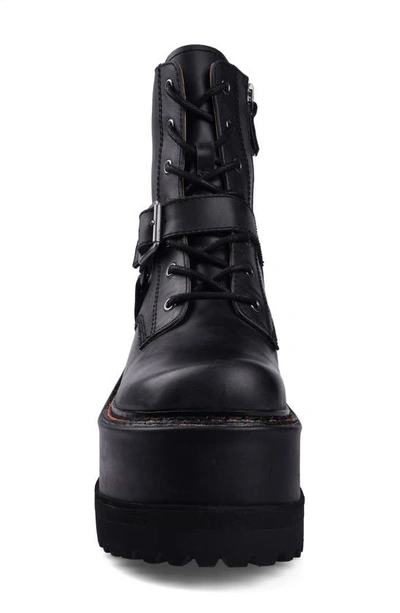 Ziginy Elian Platform Bootie In Black Leather